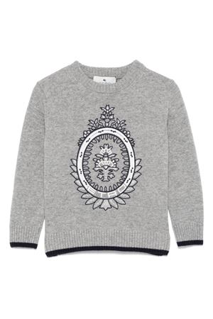 maglione in viscosa grigio ETRO KIDS | GV9P00Z2498805BL